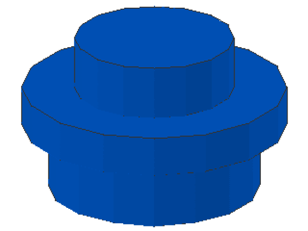 Lego Platte 1 x 1 (4073) rund, blau
