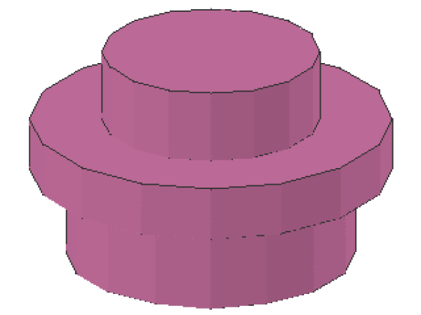 Lego Platte 1 x 1 (4073) rund, dunkel pink