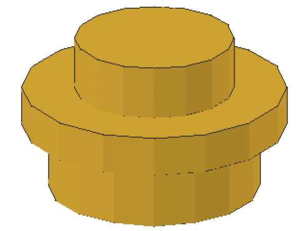 Lego Platte 1 x 1 (4073) rund, metallic gold