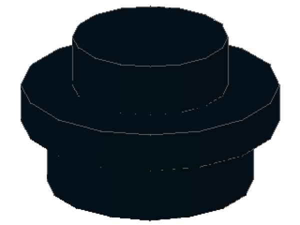 Lego Plate 1 x 1 (4073) round, black