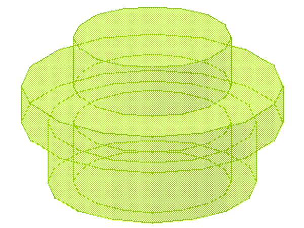 Lego Plate 1 x 1 (4073) round, transparent neon green