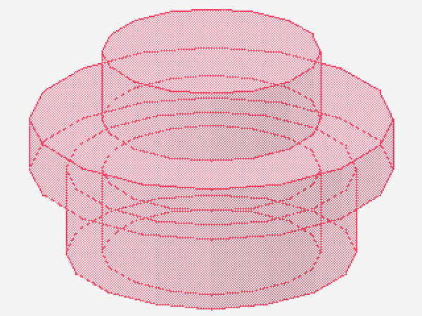 Lego Plate 1 x 1 (4073) round, transparent pink