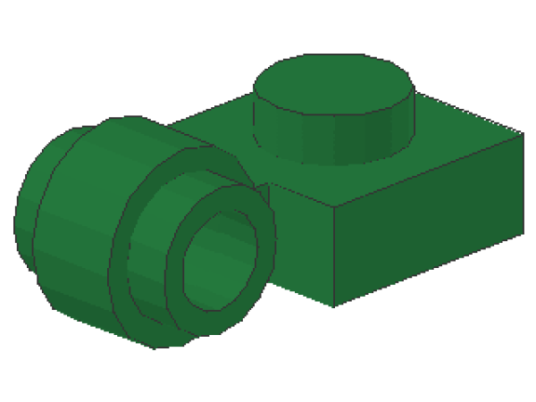 Lego Plate, modified 1 x 1 (4081b) green