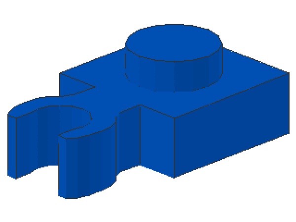 Lego Platte, modifiziert 1 x 1 (4085a) blau