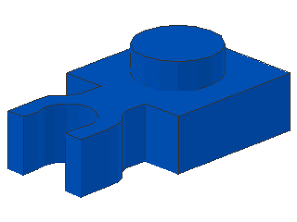 Lego Platte, modifiziert 1 x 1 (4085b) blau