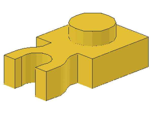 Lego Platte, modifiziert 1 x 1 (4085c) gelb