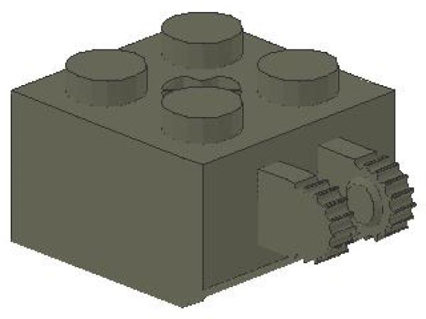 Lego Scharnier Stein 2 x 2 (40902) dunkel grau