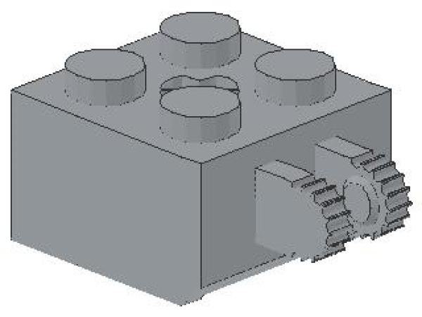 Lego Scharnier Stein 2 x 2 (40902) hell bläulich grau