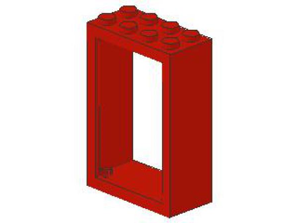 Lego Door Frame 2 x 4 x 5 (4130) red