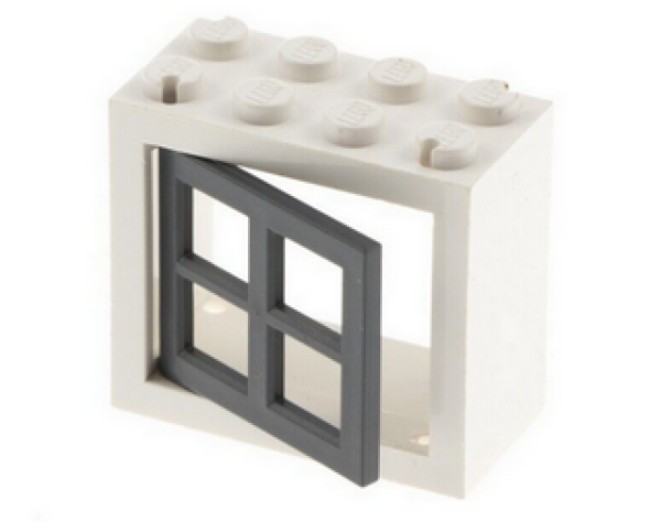 Lego Window 2 x 4 x 3 (4132c03) white