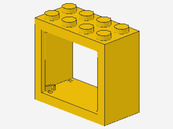 Lego Window 2 x 4 x 3 (4132) yellow
