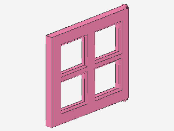 Lego Scheibe für Fenster 2 x 4 x 3 (4133) mittel dunkel pink