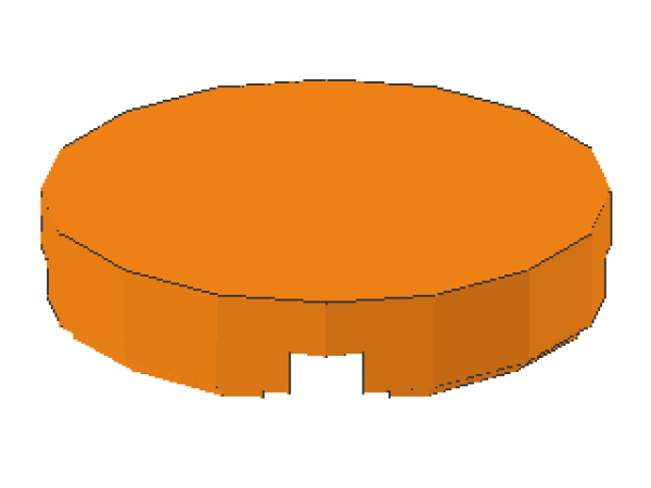 Lego Fliese 2 x 2 (4150) rund, orange