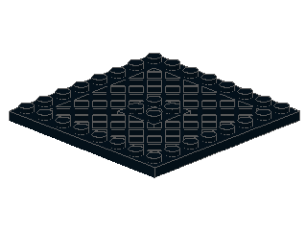 Lego Platte, modifiziert 8 x 8 (4151b) schwarz