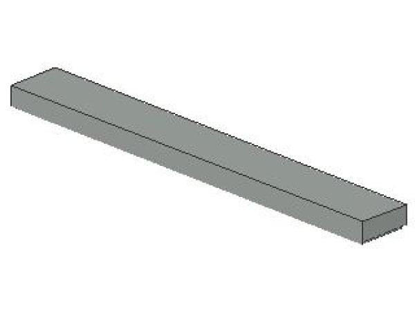 Lego Tile 1 x 8 (4162) light gray