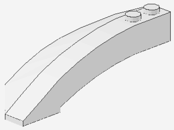 Lego Keil, gebogen, rechts 8 x 3 x 2 (41749) weiß