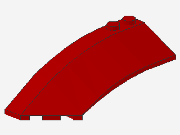 Lego Keil, gebogen, links 8 x 3 x 2 (41450) rot