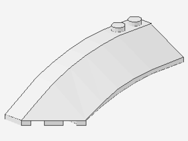 Lego Keil, gebogen, links 8 x 3 x 2 (41750) weiß