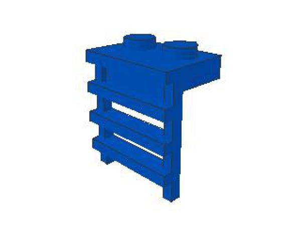 Lego Platte 1 x 2, mit Leiter, blau