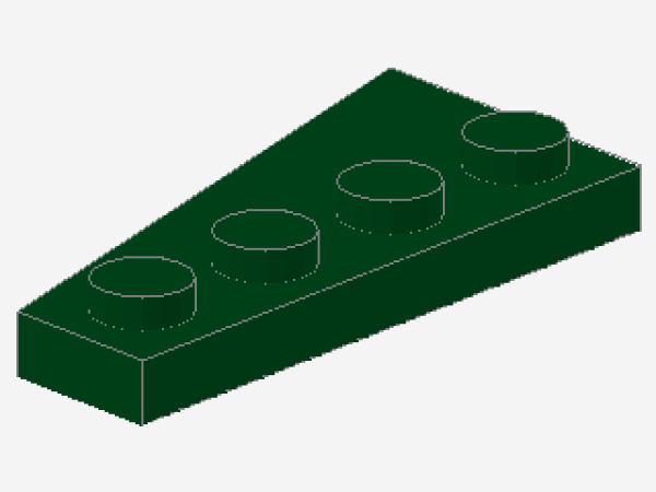 Lego Wedge Plate 4 x 2 (41769) dark green
