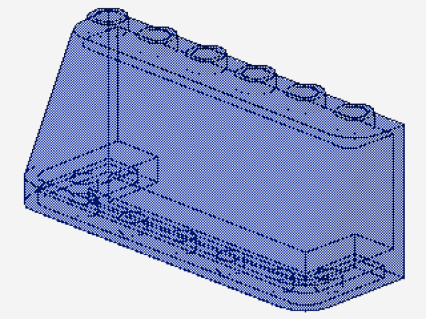 Lego Windscreen 2 x 6 x 2 (4176) transparent dark blue