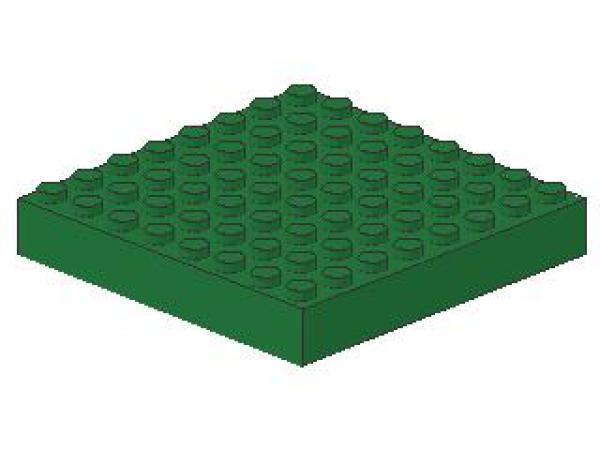 Lego Brick 8 x 8 x 1 (4201) green