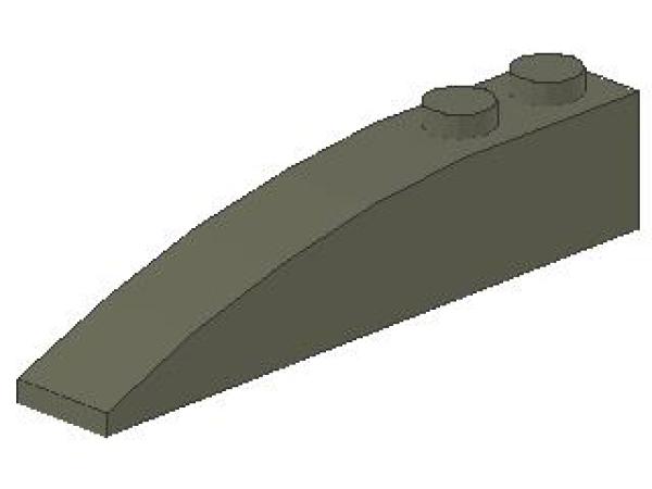 Lego Slope Stone, curved 6 x 1 x 1 (42022) dark grau