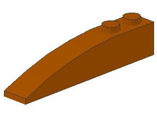 Lego Slope Stone, curved 6 x 1 x 1 (42022) dark orange