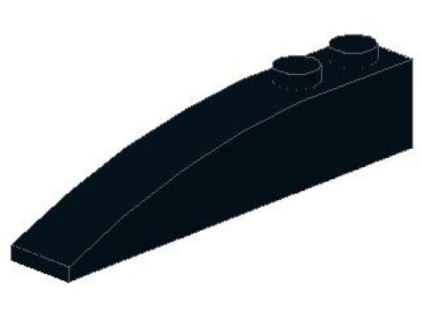 Lego Slope Stone, curved 6 x 1 x 1 (42022) black