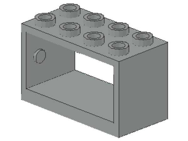 Lego Rope Drum Holder 2 x 4 x 2 (4209) light gray