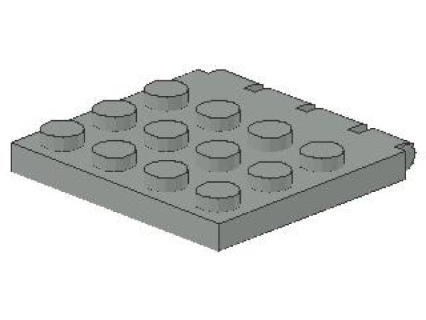 Lego Hinge 4 x 4 (4213) Vehicle Roof, light gray