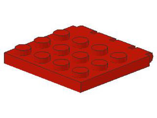 Lego Hinge 4 x 4 (4213) Vehicle Roof, red