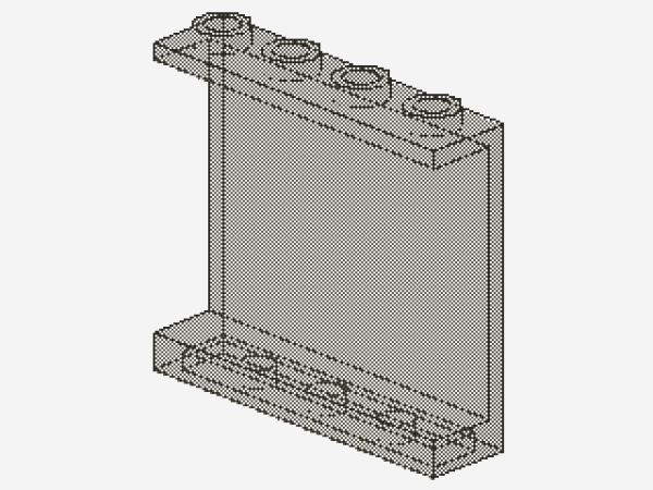 Lego Paneel 1 x 4 x 3 (4215b) hohle Studs, transparent schwarz