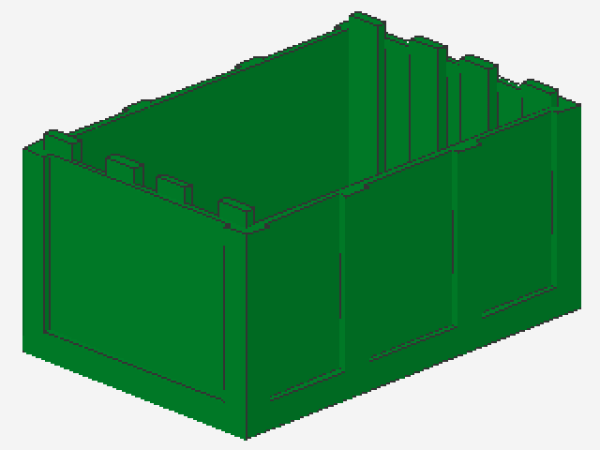 Lego Chest Bottom 4 x 6 x 2.33 (4237) green