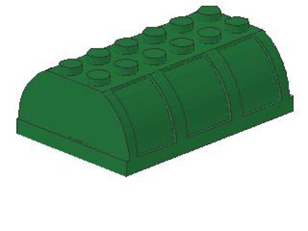 Lego Chest Lid 4 x 6 x 1 2/3 (4238) green