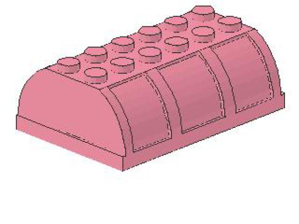 Lego Chest Lid 4 x 6 x 1 2/3 (4238) pink