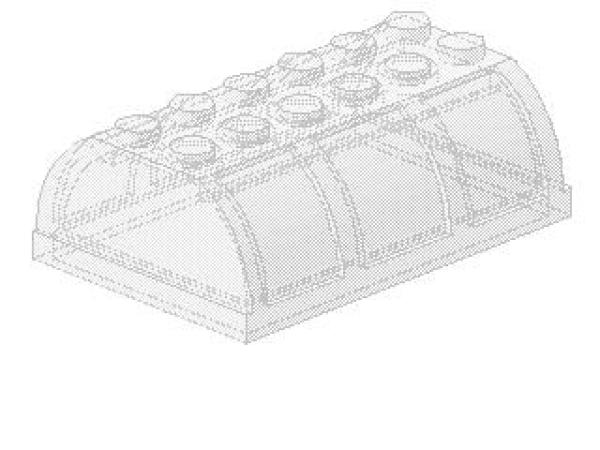 Lego Chest Lid 4 x 6 x 1 2/3 (4238) transparent