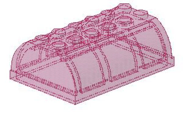 Lego Chest Lid 4 x 6 x 1 2/3 (4238) transparent dark pink