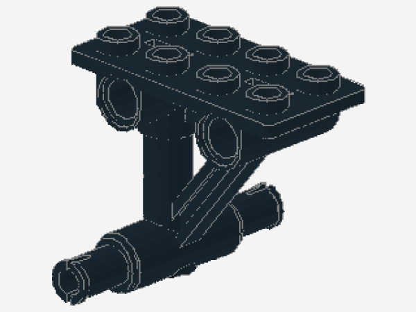 Lego Platte 2 x 4 mit Fahrgestell (42608) schwarz