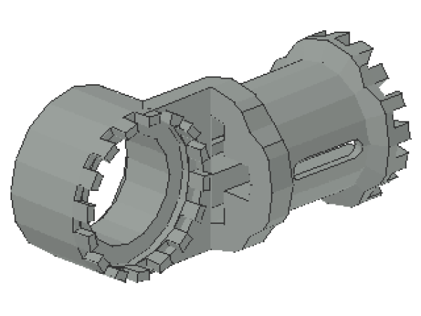 Lego Technic Axle and Pin Connector (4273) with Slot, light gray