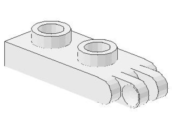 Lego Hinge Plate 1 x 2 (4276b) white