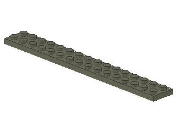 Lego Plate 2 x 16 (4282) dark gray