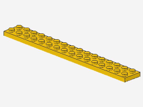 Lego Platte 2 x 16 (4282) gelb