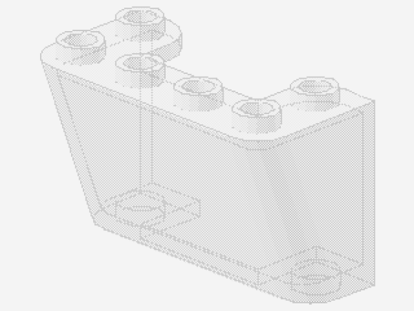 Lego Windschutzscheibe 2 x 4 x 2 (4284) invertiert, transparent