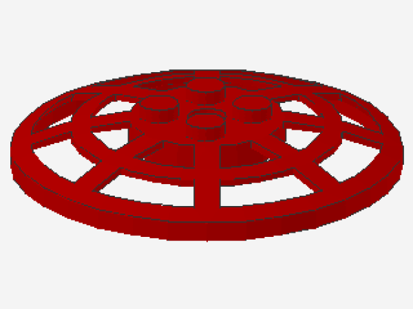 Lego Dish 6 x 6, inverse (4285b) red