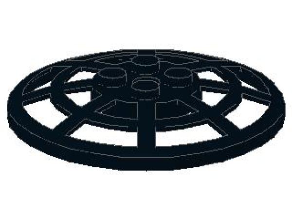 Lego Dish 6 x 6, inverse (4285b) black