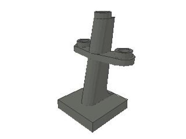 Lego Boot Mast 2 x 2 x 3 (4289) dunkel bläulich grau