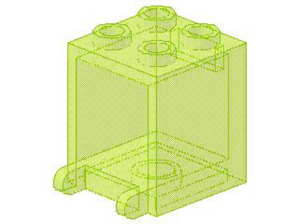 Lego Box 2 x 2 x 2 (4345) transparent neon green