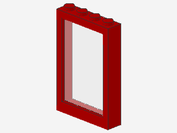 Lego Windows 1 x 4 x 5 (4347) red