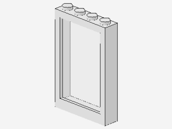 Lego Fenster 1 x 4 x 5 (4347) weiß